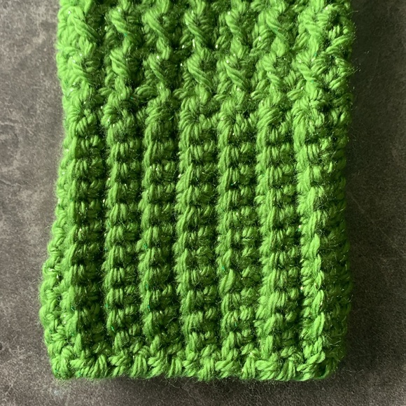 Hand Crocheted Women's Beanie & Wrist Warmers - Picture 12 of 13